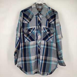 Mens Outlaw Western Wear Pearl Snap large  long sleeved‎